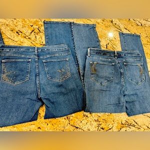 Two pairs of NYDJ size 14 Straight Jeans